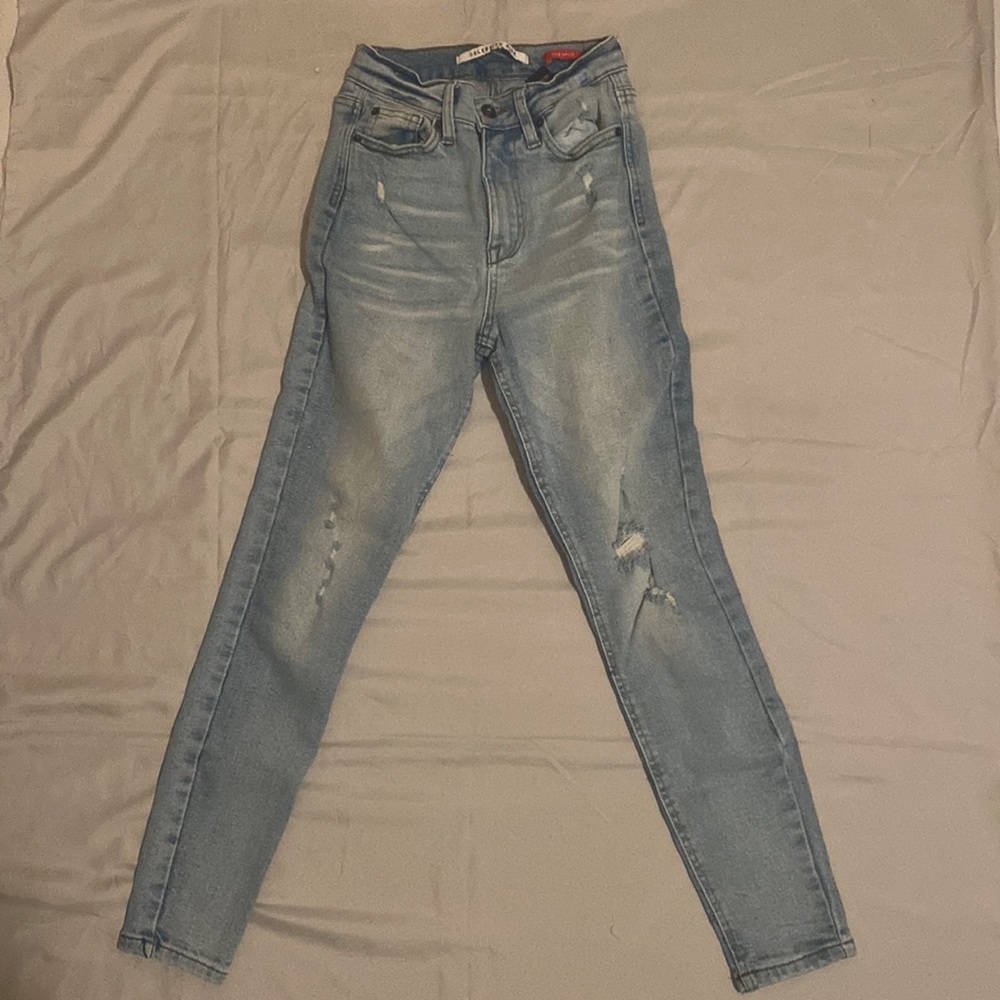High rise ankle jeans